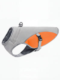 Gilet rafraîchissant chien coloris orange et gris
