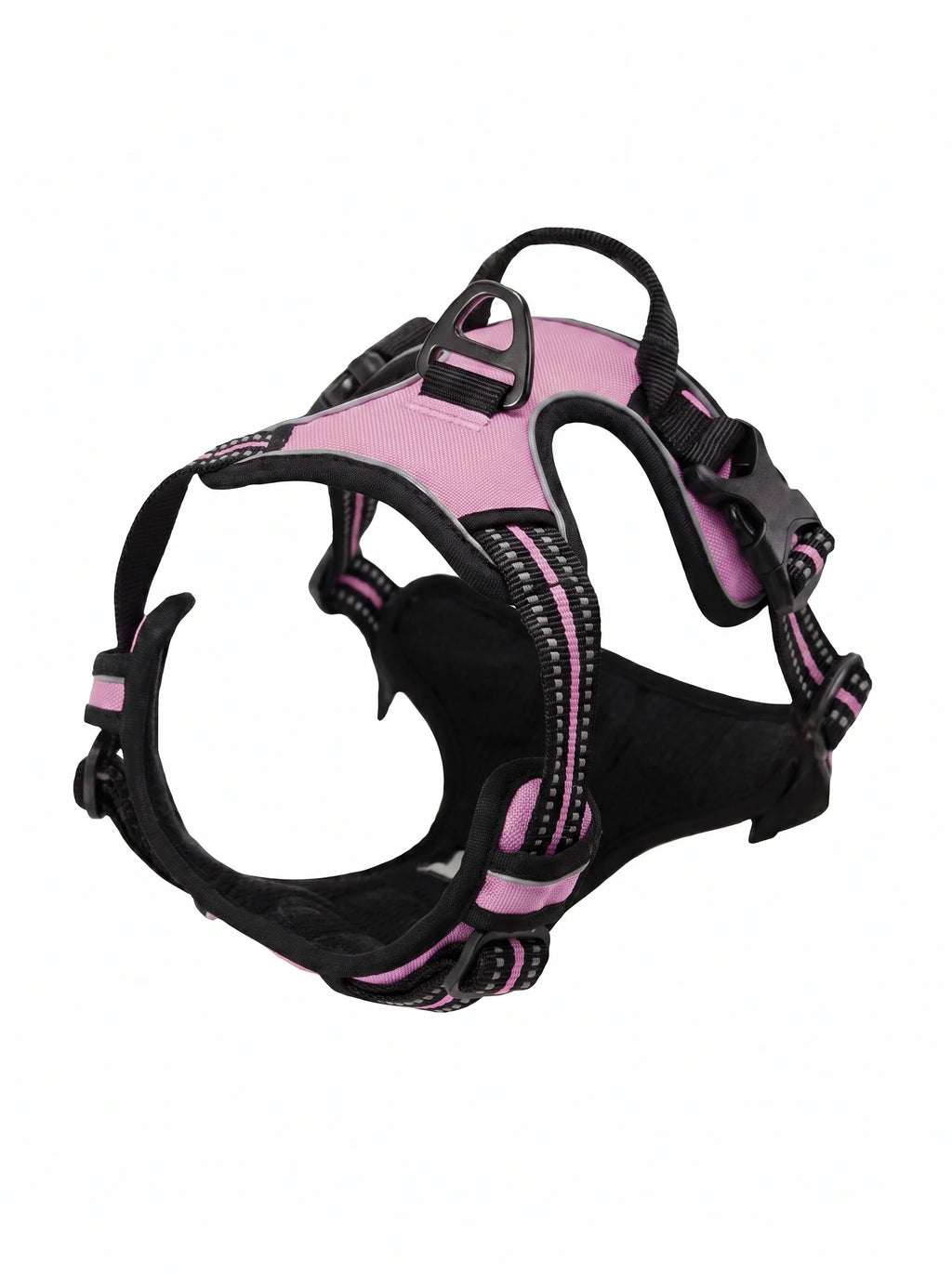 Harnais anti-traction chien coloris rose