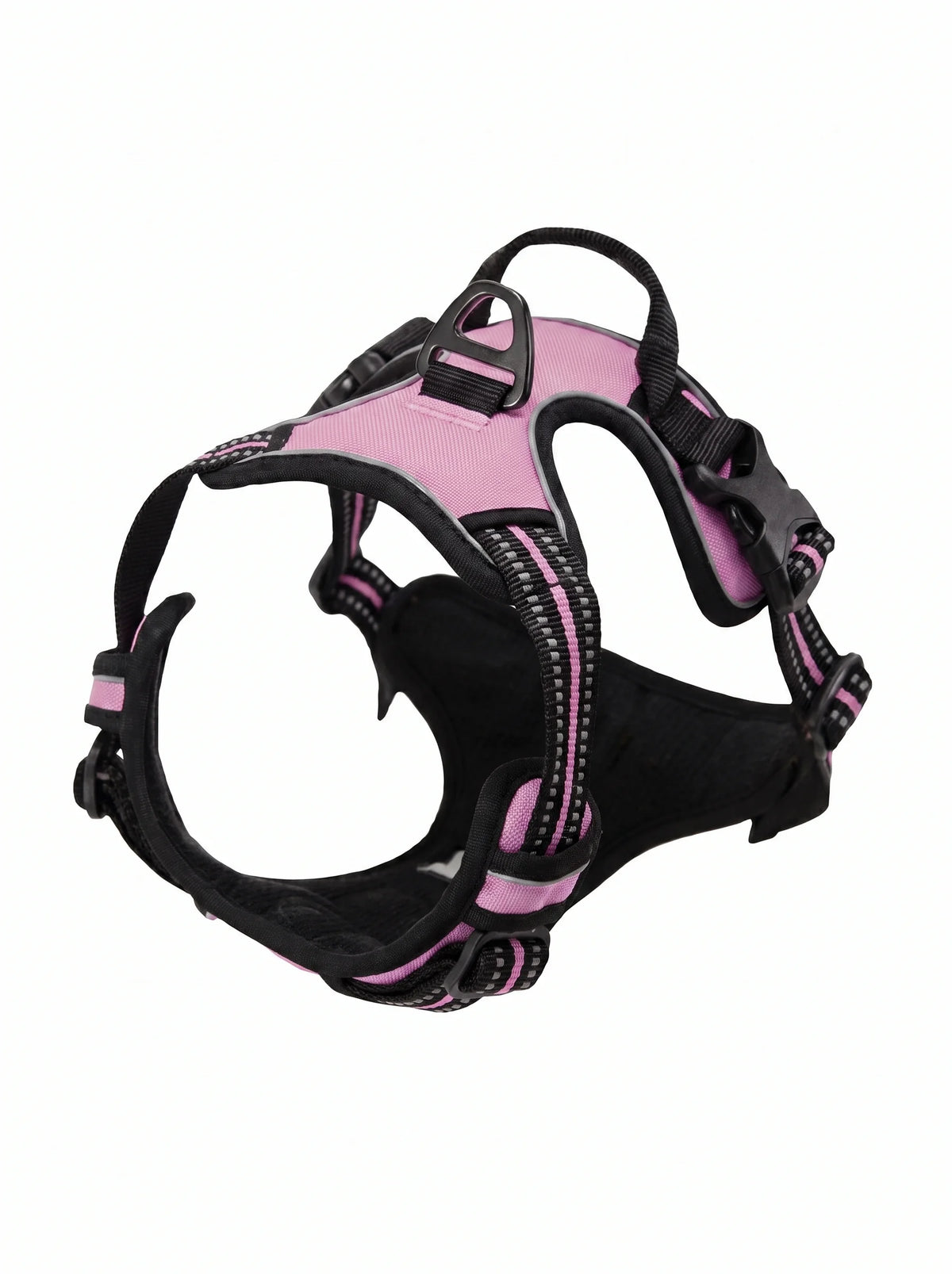 Harnais anti-traction chien coloris rose