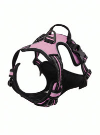 Harnais anti-traction chien coloris rose