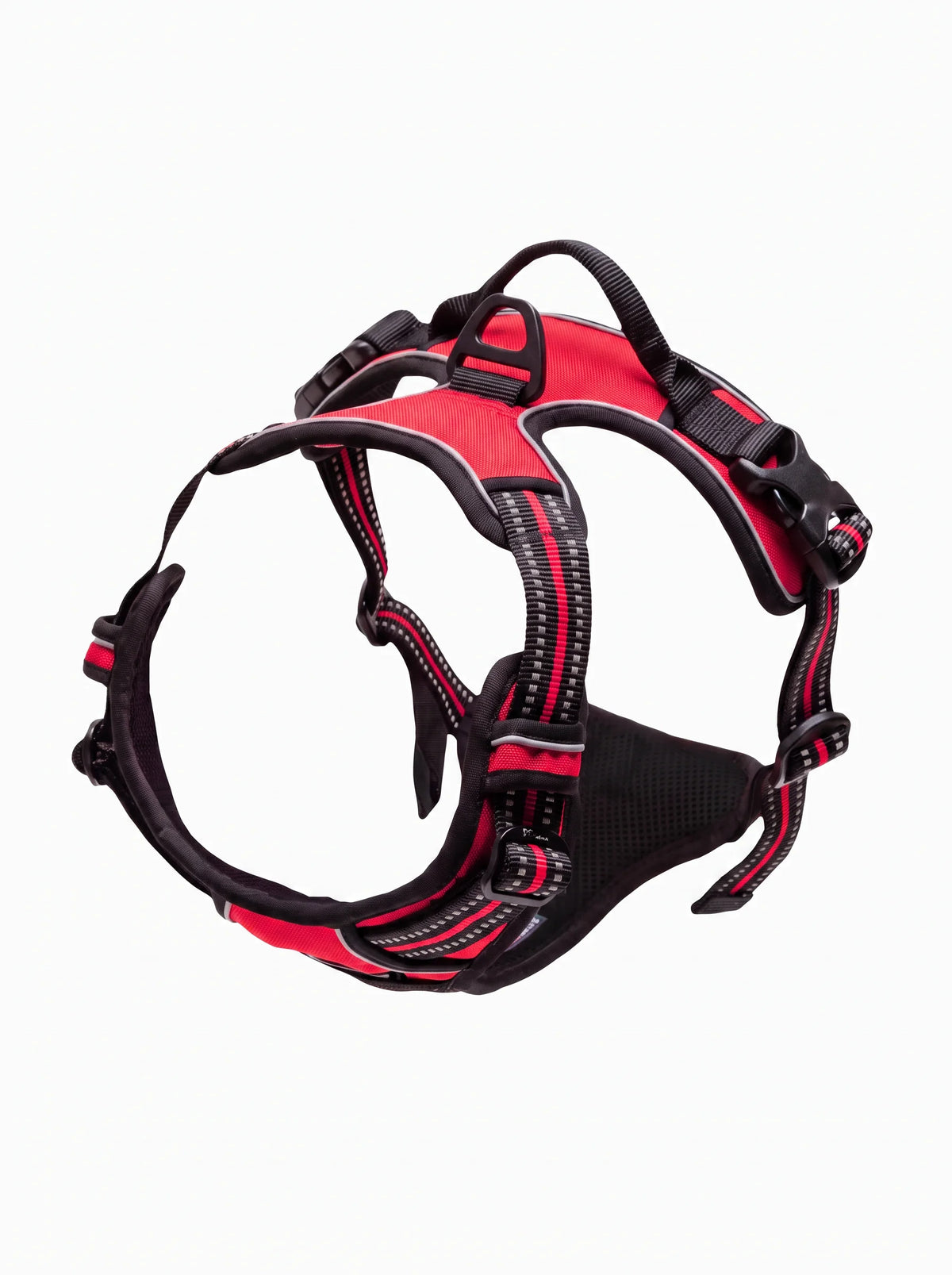 Harnais anti-traction chien coloris rouge