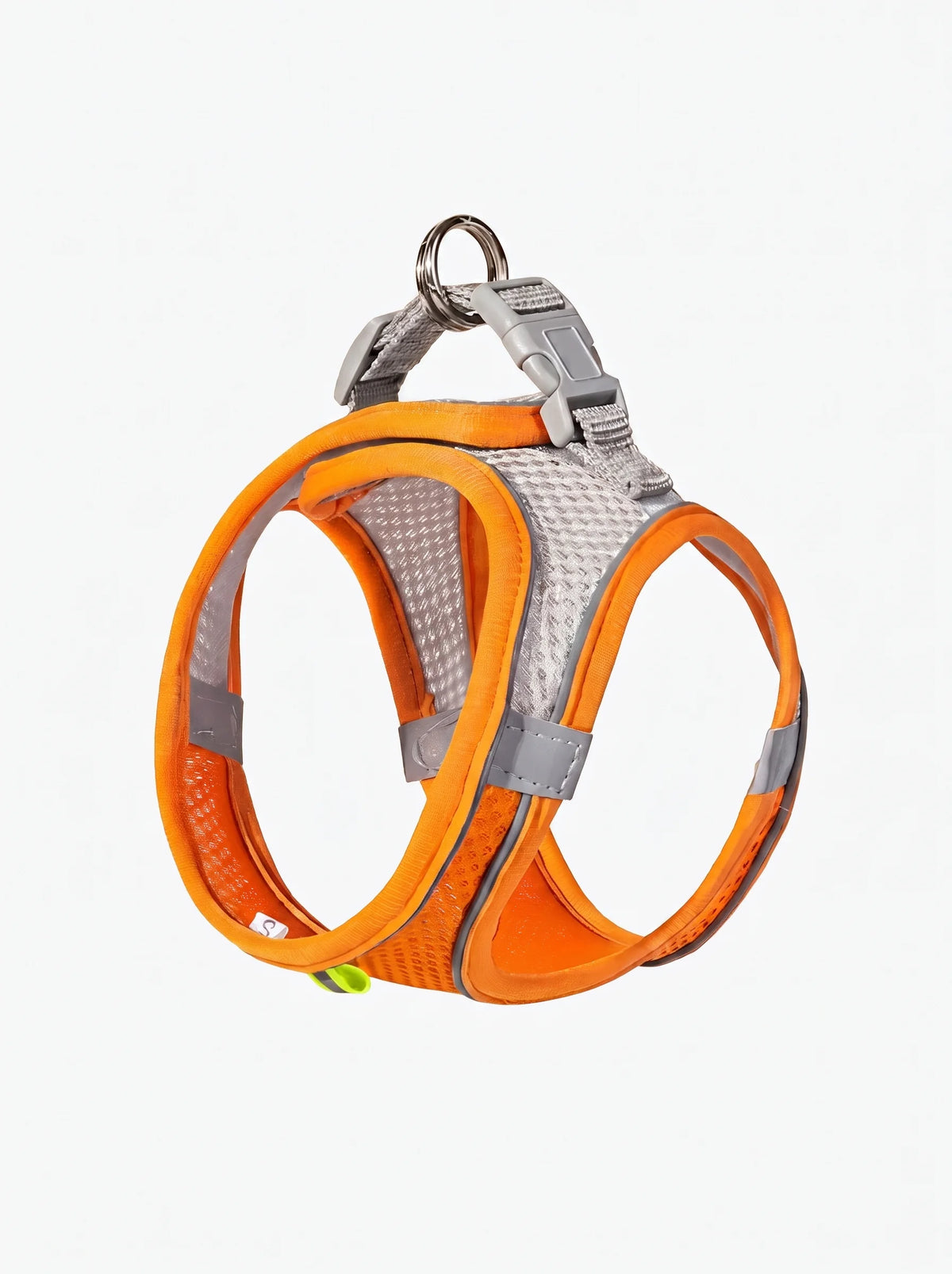 Harnais petit chien respirant coloris orange