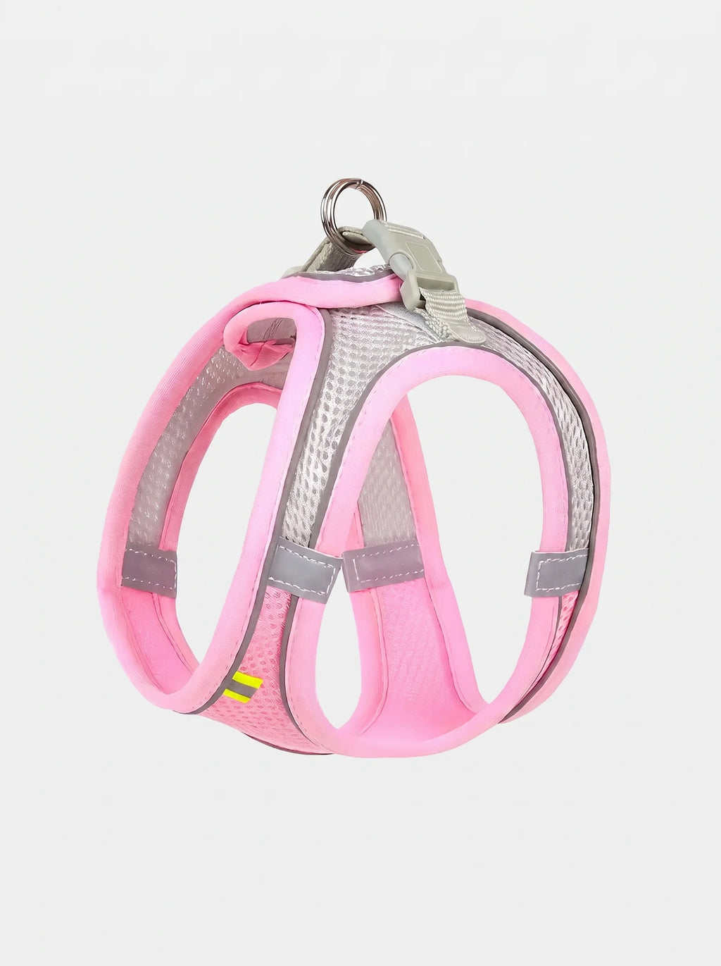 Harnais petit chien respirant coloris rose