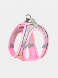 Harnais petit chien respirant coloris rose