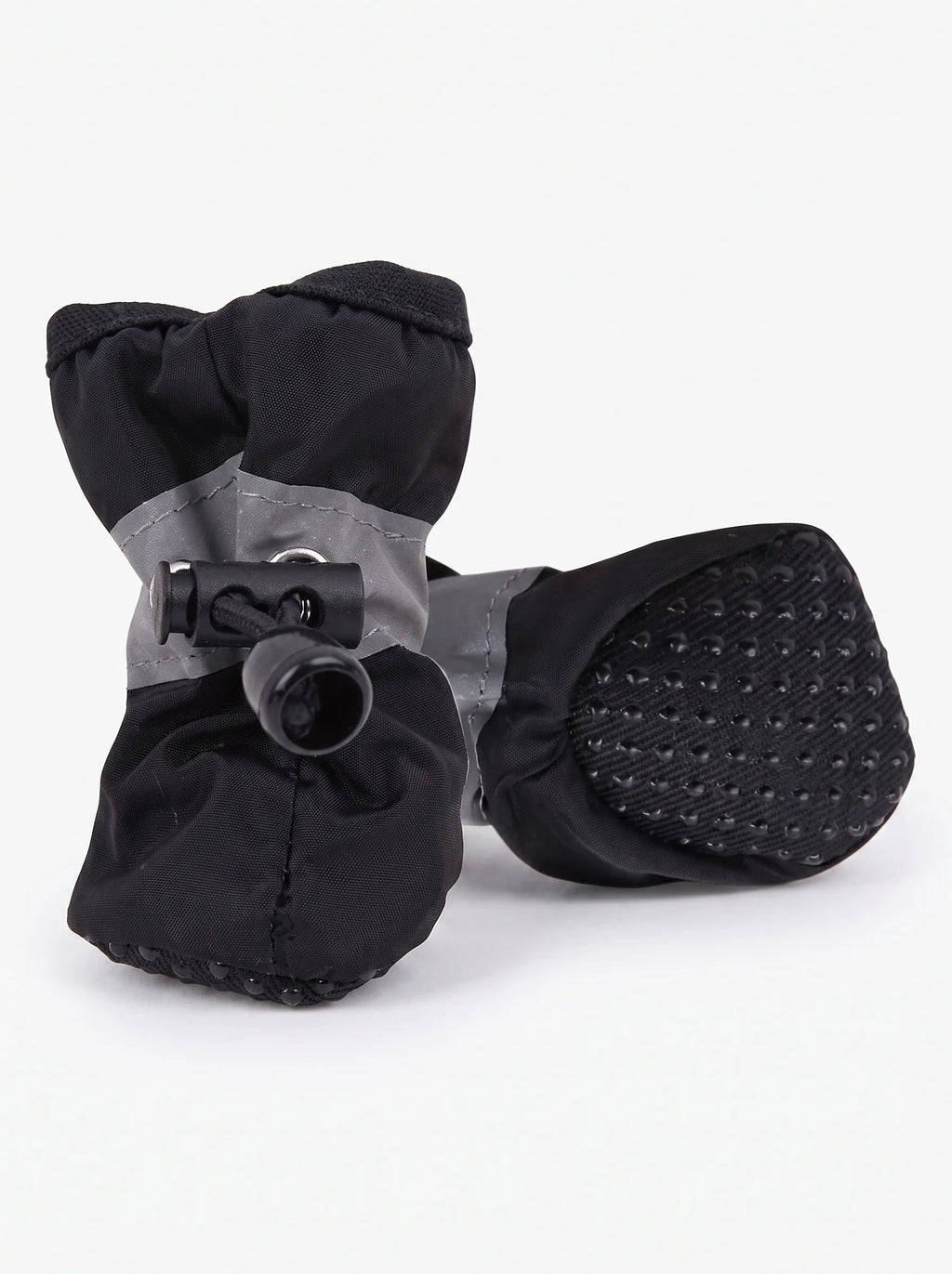 Bottines d'hiver imperméables pour chien KARN Frost coloris noir, cordon de serrage et semelle antidérapante