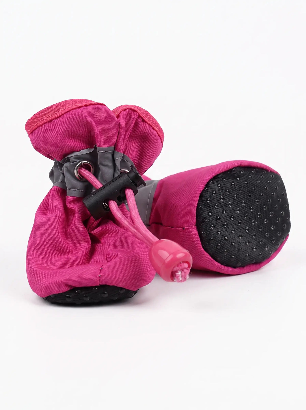 Bottines d'hiver imperméables pour chien KARN Frost coloris rose, cordon de serrage et semelle antidérapante