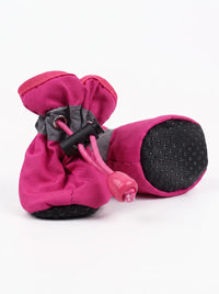 Bottines d'hiver imperméables pour chien KARN Frost coloris rose, cordon de serrage et semelle antidérapante