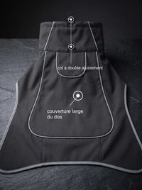 Manteau imperméable chien KARN Nord, col à double ajustement et couverture large du dos, nuit des cimes
