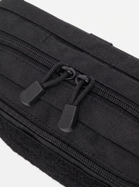 Double zip de la pochette tactique MOLLE noire