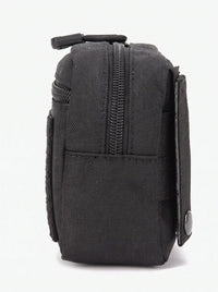 Pochette tactique MOLLE noire vue de profil