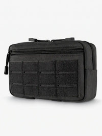 Pochette tactique MOLLE noire avec panneau velcro