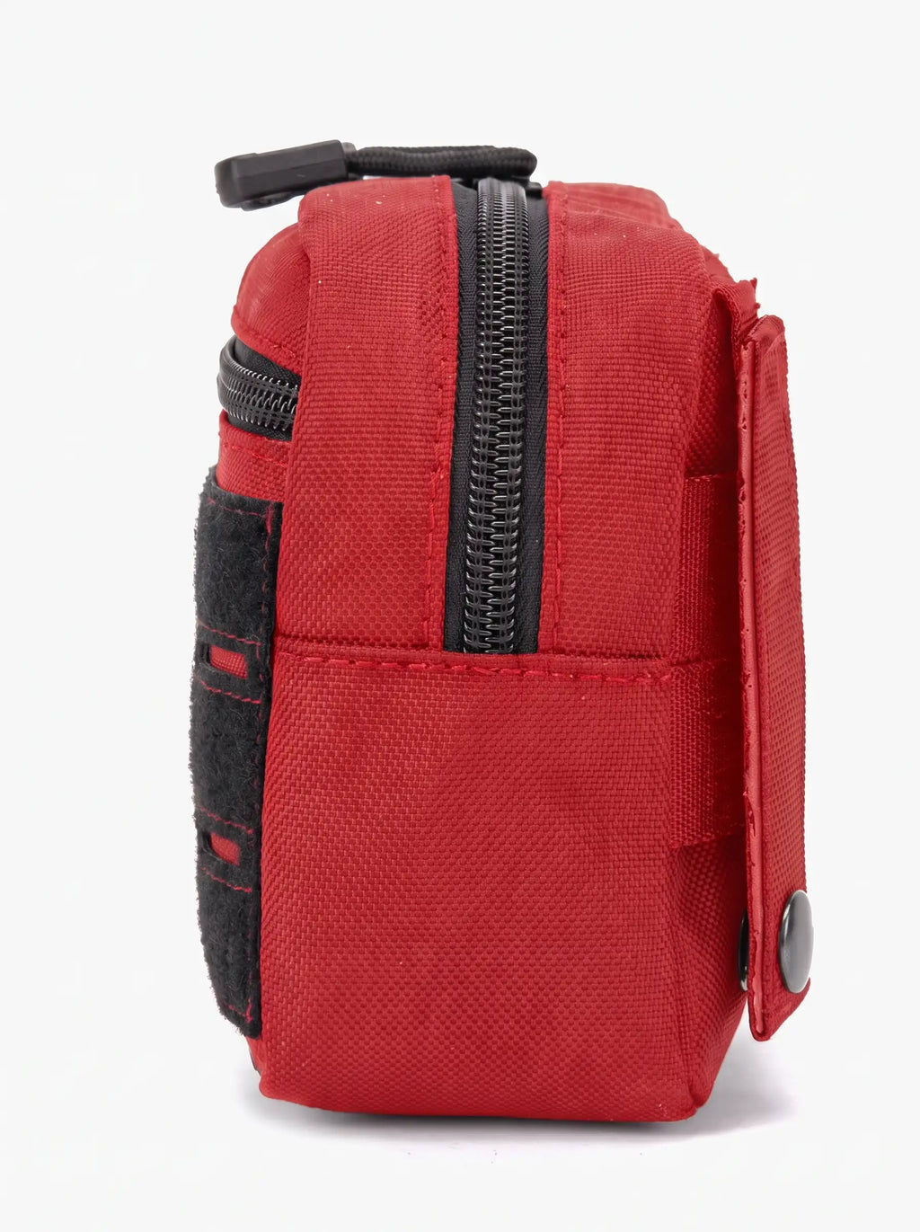 Pochette tactique MOLLE rouge vue de profil
