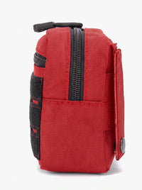 Pochette tactique MOLLE rouge vue de profil